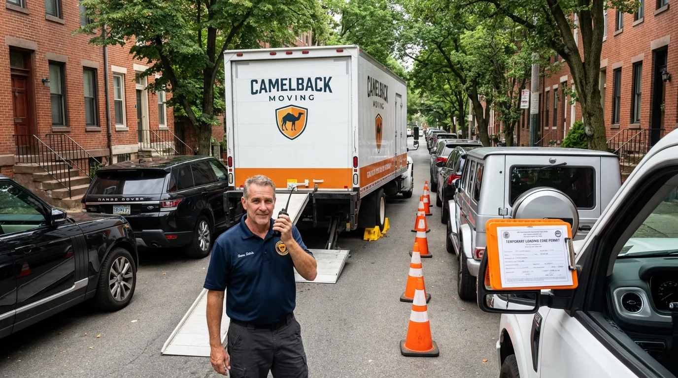 City street loading permit setup in New Wilmington, PA